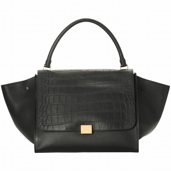 CELINE セリーヌ バッグ コピー TRAPEZEハンドバッグ 16998 3JLI 38NO ブラック（金具：ゴールド）